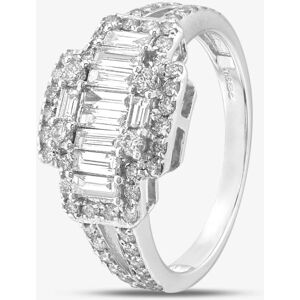Pre-Owned 18ct White Gold Baguette & Brilliant Cut Diamond Fancy Dress Ring 43121081 Pre-Owned 18ct White Gold Baguette & Brilliant Cut Diamond Fancy Dress Ring 43121081