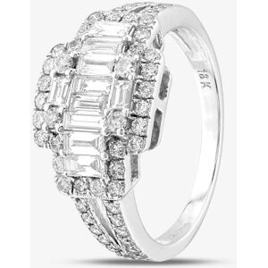 Pre-Owned 18ct White Gold Baguette & Brilliant Cut Diamond Fancy Dress Ring 43121083 Pre-Owned 18ct White Gold Baguette & Brilliant Cut Diamond Fancy Dress Ring 43121083