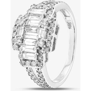 Pre-Owned 18ct White Gold Baguette & Brilliant Cut Diamond Fancy Dress Ring 43121084 Pre-Owned 18ct White Gold Baguette & Brilliant Cut Diamond Fancy Dress Ring 43121084
