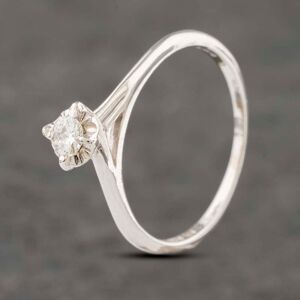Pre-Owned 14ct White Gold 0.16ct Brilliant Cut Diamond Solitaire Ring 43121128 Pre-Owned 14ct White Gold 0.16ct Brilliant Cut Diamond Solitaire Ring 43121128