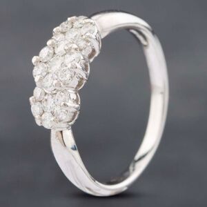 Pre-Owned Platinum 0.50ct Brilliant Cut Diamond Triple Cluster Ring 43121178 Pre-Owned Platinum 0.50ct Brilliant Cut Diamond Triple Cluster Ring 43121178