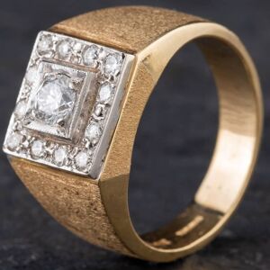 Pre-Owned 14ct Yellow Gold 0.65ct Brilliant Cut Diamond Square Cluster Ring 4312123 Pre-Owned 14ct Yellow Gold 0.65ct Brilliant Cut Diamond Square Cluster Ring 4312123