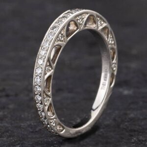 Pre-Owned Platinum 0.50ct Brilliant Cut Diamond Stone Set Sides 'Hearts On Fire' Half Eternity Ring 4312187 Pre-Owned Platinum 0.50ct Brilliant Cut Diamond Stone Set Sides 'Hearts On Fire' Half Eternity Ring 4312187