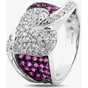 Pre-Owned 14ct White Gold 1.30ct Pink Sapphire & 1.00ct Diamond Ring 4312310 Pre-Owned 14ct White Gold 1.30ct Pink Sapphire & 1.00ct Diamond Ring 4312310