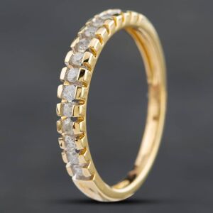 Pre-Owned 9ct Yellow Gold 0.50ct Brilliant Cut Diamond Half Eternity Ring 4312324 Pre-Owned 9ct Yellow Gold 0.50ct Brilliant Cut Diamond Half Eternity Ring 4312324