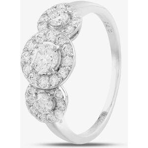 Pre-Owned Platinum 0.75ct Brilliant Cut Diamond Triple Cluster Ring 4312325 Pre-Owned Platinum 0.75ct Brilliant Cut Diamond Triple Cluster Ring 4312325