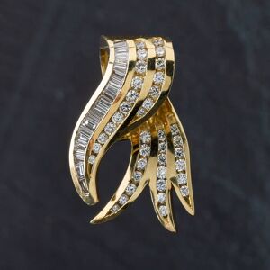 Pre-Owned 18ct Yellow Gold 1.90ct Diamond Baguette And Brilliant Cut Multi-Strand Loose Pendant 4314044 Pre-Owned 18ct Yellow Gold 1.90ct Diamond Baguette And Brilliant Cut Multi-Strand Loose Pendant 4314044