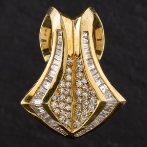 Pre-Owned 14ct Yellow Gold 2.16ct Diamond Fancy Slider Baguette & Brilliant Cut Loose Pendant 4314056 Pre-Owned 14ct Yellow Gold 2.16ct Diamond Fancy Slider Baguette & Brilliant Cut Loose Pendant 4314056