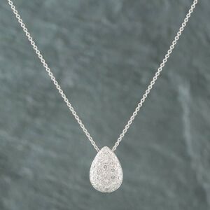 Pre-Owned 18ct White Gold 0.87ct Brilliant Cut Diamond Pear Shaped Pave Pendant & 16 Inch Trace Chain 43141060 Pre-Owned 18ct White Gold 0.87ct Brilliant Cut Diamond Pear Shaped Pave Pendant & 16 Inch Trace Chain 43141060