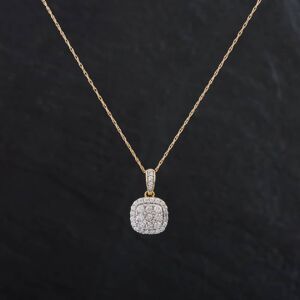 Pre-Owned 14ct Yellow Gold 0.50ct Brilliant Cut Diamond Pendant & 18 Inch Prince Of Wales Chain 4314109 Pre-Owned 14ct Yellow Gold 0.50ct Brilliant Cut Diamond Pendant & 18 Inch Prince Of Wales Chain 4314109
