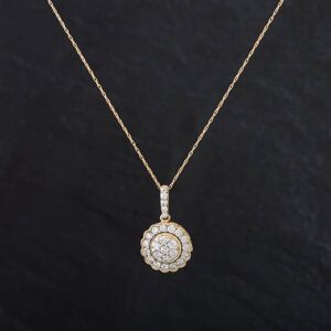 Pre-Owned 14ct Yellow Gold 0.75ct Brilliant Cut Diamond Pendant & 18 Inch Prince Of Wales Chain 4314111 Pre-Owned 14ct Yellow Gold 0.75ct Brilliant Cut Diamond Pendant & 18 Inch Prince Of Wales Chain 4314111