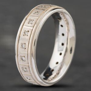 Pre-Owned 14ct White Gold Brilliant Cut Diamond Set Band Ring 43151005 Pre-Owned 14ct White Gold Brilliant Cut Diamond Set Band Ring 43151005