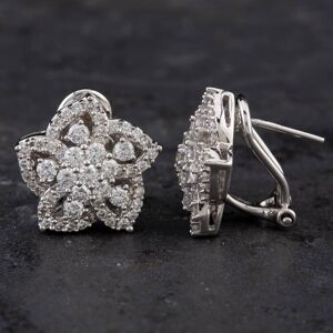 Pre-Owned 18ct White Gold 1.75ct Brilliant Cut Diamond 5 Point Star Openwork Stud Earrings 4317076 Pre-Owned 18ct White Gold 1.75ct Brilliant Cut Diamond 5 Point Star Openwork Stud Earrings 4317076