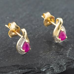 Pre-Owned Yellow Gold 0.34ct Pear Shaped Ruby & Diamond Stud Earrings 43171059 Pre-Owned Yellow Gold 0.34ct Pear Shaped Ruby & Diamond Stud Earrings 43171059