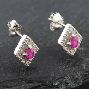 Pre-Owned White Gold 0.50ct Ruby & 0.08ct Diamond Marquise Shaped Stud Earrings 43171077 Pre-Owned White Gold 0.50ct Ruby & 0.08ct Diamond Marquise Shaped Stud Earrings 43171077