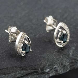 Pre-Owned White Gold 0.35ct Sapphire & Diamond Pear Shaped Stud Earrings 43171079 Pre-Owned White Gold 0.35ct Sapphire & Diamond Pear Shaped Stud Earrings 43171079