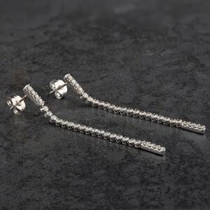 Pre-Owned 14ct White Gold 1.00ct Brilliant Cut Diamond Dropper Earrings 4317171 Pre-Owned 14ct White Gold 1.00ct Brilliant Cut Diamond Dropper Earrings 4317171