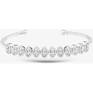 Pre-Owned 18ct White Gold Marquise & Brilliant Cut Diamond Halo Medium Torque Bangle 43211009 Pre-Owned 18ct White Gold Marquise & Brilliant Cut Diamond Halo Medium Torque Bangle 43211009