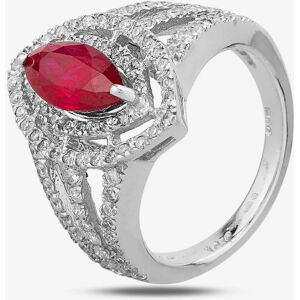 Pre-Owned 14ct White Gold 2.08ct Ruby & 0.90ct Diamond Ring GMC(69/1/9) 4332187 Pre-Owned 14ct White Gold 2.08ct Ruby & 0.90ct Diamond Ring GMC(69/1/9) 4332187
