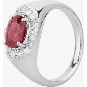 Pre-Owned Platinum 1.50ct Ruby & 0.20ct Diamond Cluster Ring 4335039 Pre-Owned Platinum 1.50ct Ruby & 0.20ct Diamond Cluster Ring 4335039