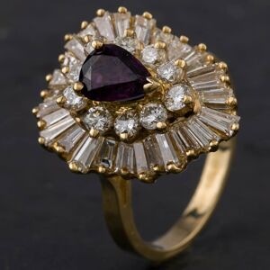 Pre-Owned 9ct Yellow Gold Ruby & Diamond Multi Cut Ballerina Design Cluster Ring 4335084 Pre-Owned 9ct Yellow Gold Ruby & Diamond Multi Cut Ballerina Design Cluster Ring 4335084