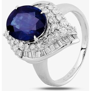 Pre-Owned Platinum 3.60ct Sapphire & 1.00ct Diamond Cluster Ring 4336009 Pre-Owned Platinum 3.60ct Sapphire & 1.00ct Diamond Cluster Ring 4336009