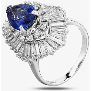 Pre-Owned White Gold Pear Shaped 2.00ct Sapphire & 3.00ct Diamond Cluster Ring 4336043 Pre-Owned White Gold Pear Shaped 2.00ct Sapphire & 3.00ct Diamond Cluster Ring 4336043