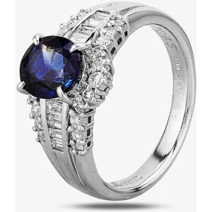 Pre-Owned Platinum 1.40ct Sapphire & 0.45ct Diamond Cluster Ring 4336048 Pre-Owned Platinum 1.40ct Sapphire & 0.45ct Diamond Cluster Ring 4336048