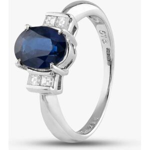 Pre-Owned Platinum 2.18ct Sapphire & 0.18ct Princess Cut Diamond Five Stone Ring 433615628 Pre-Owned Platinum 2.18ct Sapphire & 0.18ct Princess Cut Diamond Five Stone Ring 433615628