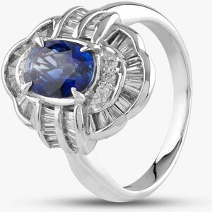 Pre-Owned Platinum Certificated 1.87ct Sapphire & 0.79ct Diamond Cluster Ring 433615633 Pre-Owned Platinum Certificated 1.87ct Sapphire & 0.79ct Diamond Cluster Ring 433615633