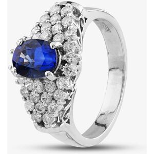 Pre-Owned Platinum 1.17ct Sapphire & 0.50ct Brilliant Cut Diamond Multi Row Cluster Ring 4336301 Pre-Owned Platinum 1.17ct Sapphire & 0.50ct Brilliant Cut Diamond Multi Row Cluster Ring 4336301