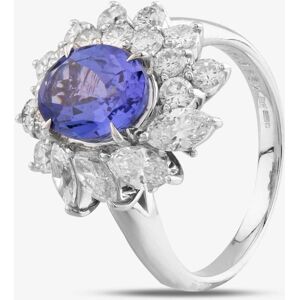 Pre-Owned Platinum 1.94ct Tanzanite & 1.60ct Diamond Oval Cluster Ring 4341029 Pre-Owned Platinum 1.94ct Tanzanite & 1.60ct Diamond Oval Cluster Ring 4341029