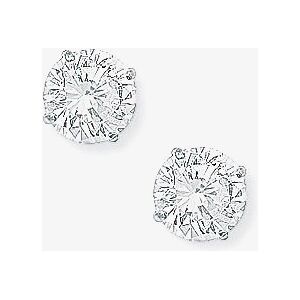Gold Impression 9ct White Gold 6mm Round Cubic Zirconia Stud Earrings SE406 Gold Impression 9ct White Gold 6mm Round Cubic Zirconia Stud Earrings SE406