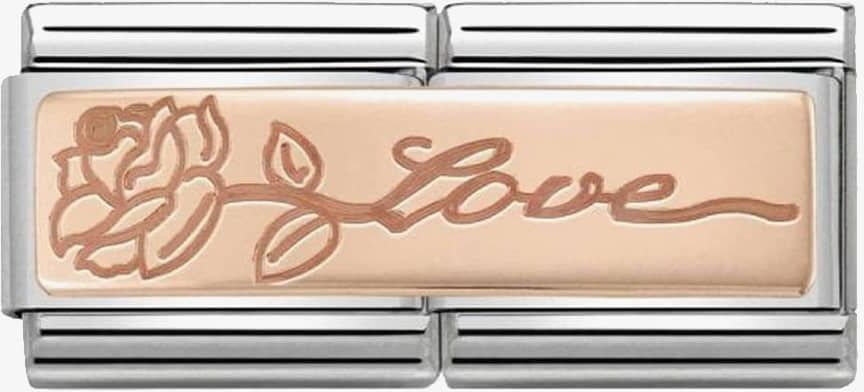 Nomination CLASSIC Rose Gold Double Love With Flower Charm 430710/14