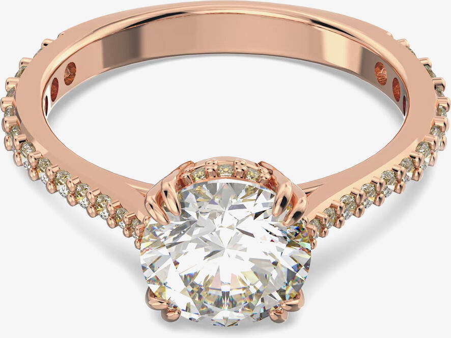 Swarovski Ladies Constella Rose Gold Plated Cocktail Ring 5642643 52