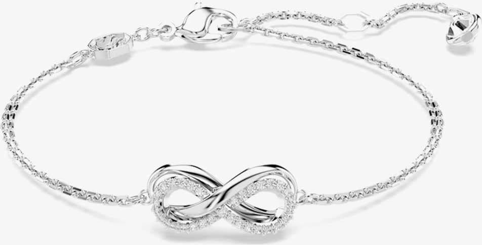 Swarovski Hyperbola Rhodium Plated White Infinity Bracelet 5679664