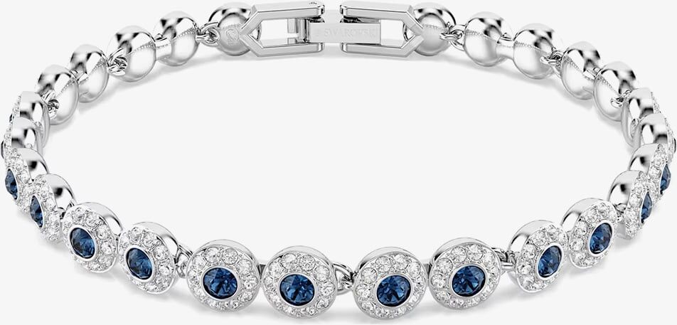 Swarovski Una Angelic Rhodium Plated Blue Crystal Tennis Bracelet 5733401