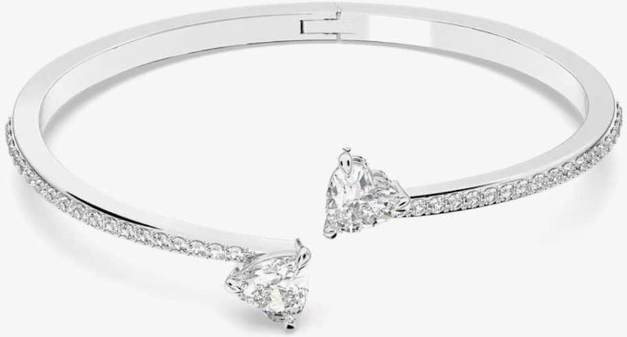 Swarovski Attract Soul White Crystal Heart Bangle 5518814 M