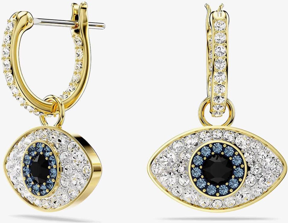 Swarovski Symbolica Gold Tone Plated Evil Eye Dropper Earrings 5692163
