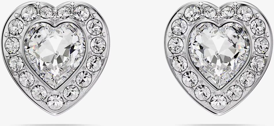 Ariana Grande X Swarovski Capsule White Crystal Heart Stud Earrings 5720859