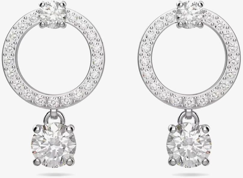 Swarovski Attract White Crystal Circle Earrings 5563278