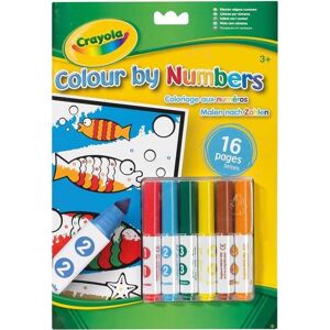 Crayola Childrens Artist Pad with Colour By Numbers Book and Stickers with Markers