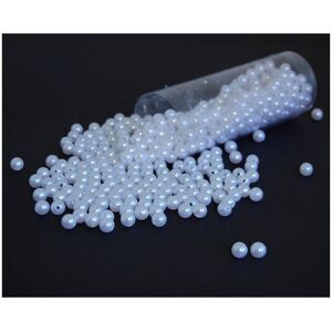 Groves & Thames Loose Bead Tube: 10mm (Approx 450):White in White White Groves & Thames Loose Bead Tube: 10mm (Approx 450):White in White White