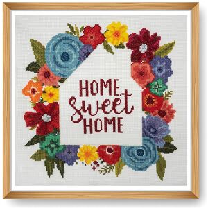 Groves & Thames Counted Cross Stitch Kit: Large: Home Sweet Home Multicolor Groves & Thames Counted Cross Stitch Kit: Large: Home Sweet Home Multicolor
