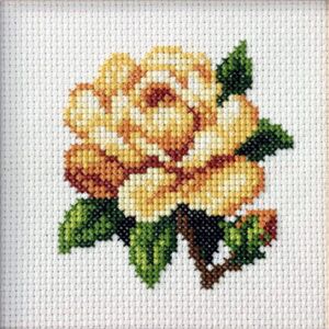 Groves & Thames YELLOW ROSE - Cross Stitch Kit: Yellow Rose - Orchidea Multicolor Groves & Thames YELLOW ROSE - Cross Stitch Kit: Yellow Rose - Orchidea Multicolor