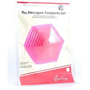 Groves & Thames HEX TEMPLATE PK9 - Template Set: 9 Piece: Hexagonal - Sew Easy Multicolor Groves & Thames HEX TEMPLATE PK9 - Template Set: 9 Piece: Hexagonal - Sew Easy Multicolor