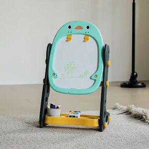 Dyzi Magnetic Penguin Kids Drawing Board Easel Art Set with Markers & Games in Turquoise Turquoise Dyzi Magnetic Penguin Kids Drawing Board Easel Art Set with Markers & Games in Turquoise Turquoise