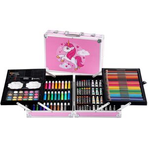Leaper 145 Piece Artist's Aluminium Art Carry Case in Pink Pink Leaper 145 Piece Artist's Aluminium Art Carry Case in Pink Pink