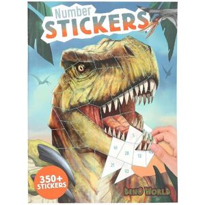 Depesche Dino World Number Sticker Book - 16 Pages for Dinosaur Motifs Depesche Dino World Number Sticker Book - 16 Pages for Dinosaur Motifs