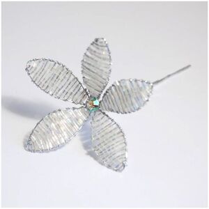 Groves & Thames Pick: Flower: Crystal Bead: 7cm: Pack of 1: SilverSilver in Silver Silver Groves & Thames Pick: Flower: Crystal Bead: 7cm: Pack of 1: SilverSilver in Silver Silver